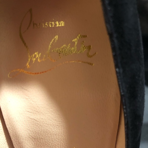 Christian Louboutin black suede heels - Picture 5 of 5